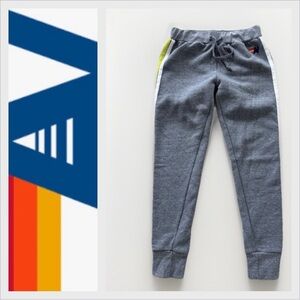 Aviator Nation Jogger Womens Size Small Gray Striped Pants Sweatpants Stripe
